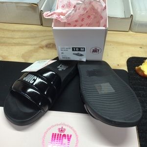 New in box with tags, Size 10 M women’s black Juicy Couture sandals